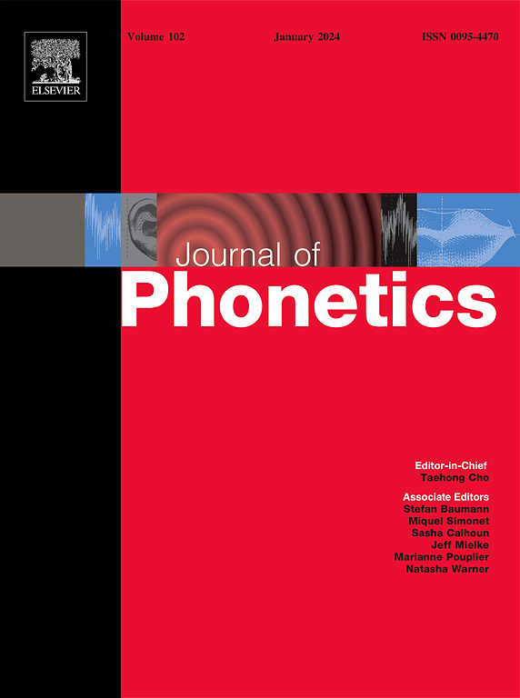 Go to journal home page - Journal of Phonetics